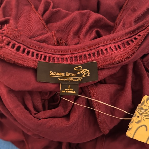 Suzanne Betro Signature ruffled sleeveless top in deep magenta NWT! - Picture 8 of 12